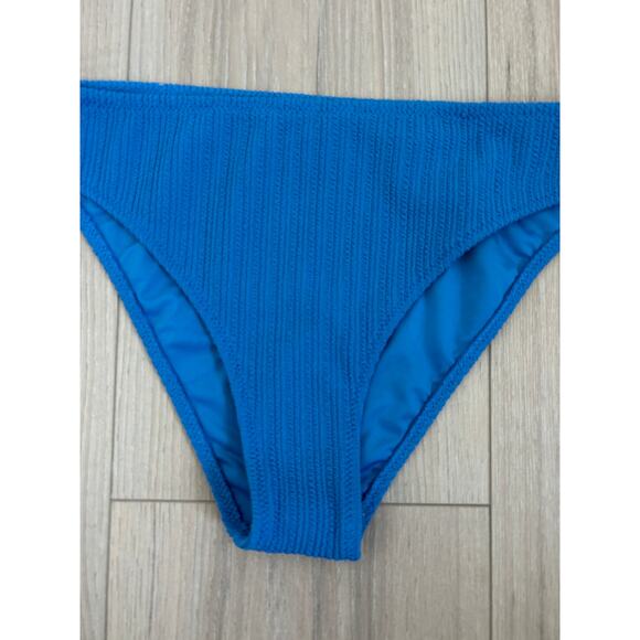 Roxy Aruba Textured Moderate Bikini Bottoms, NWT Size Large Blue - Picture 4 of 9